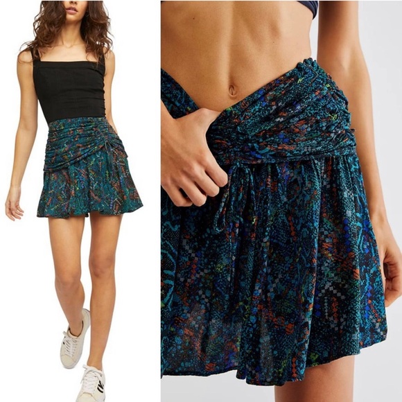 NWT Free People Saturday Sun Mini Skirt Who is She - Picture 3 of 13